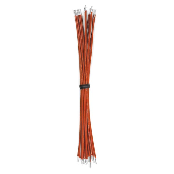 Lead Wire, UL1061, 16 AWG, Orange, 9 in, 50 PK